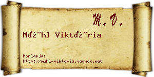 Mühl Viktória névjegykártya